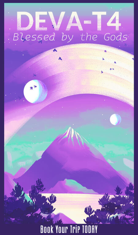 Sci-Fantasy Travel Poster